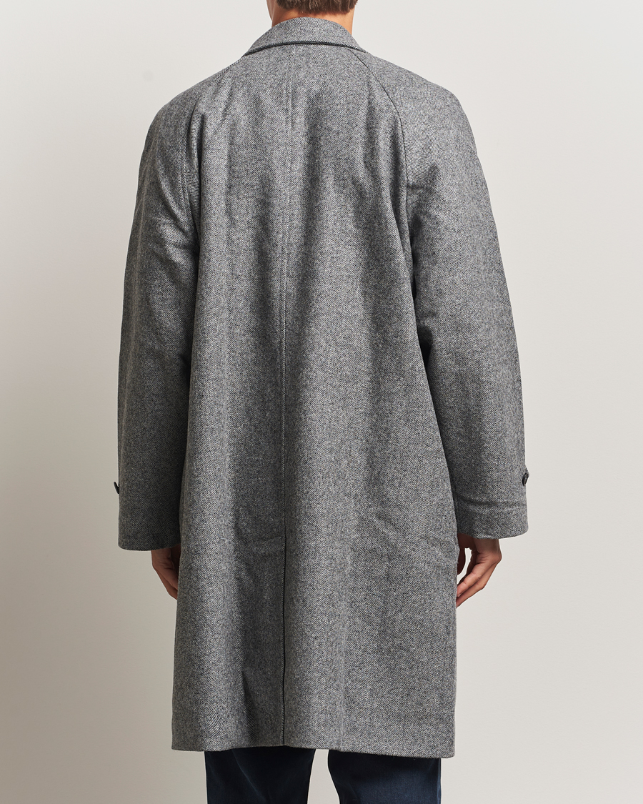 Men | Coats & Jackets | Palmes | Herringbone Wool Coat Charcoal