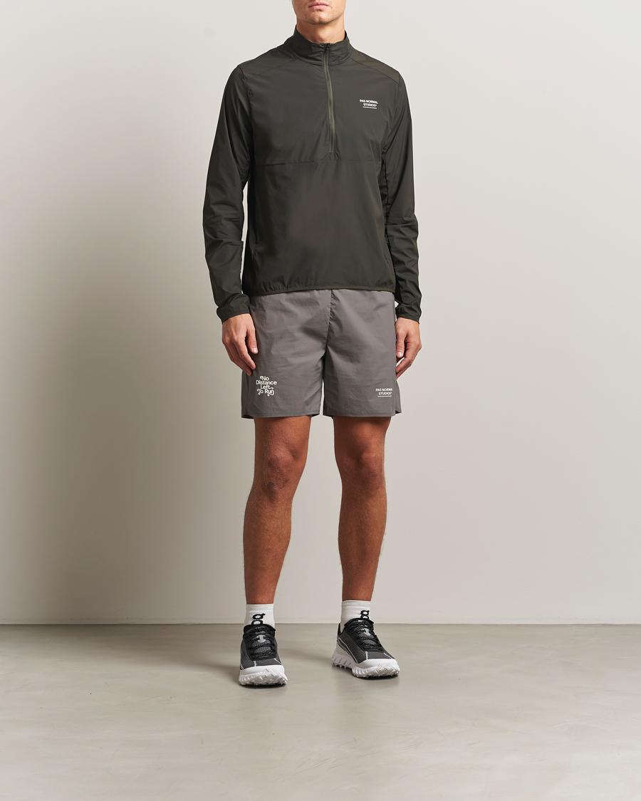 Men | Coats & Jackets | Pas Normal Studios | Balance Half Zip Jacket Dark Olive