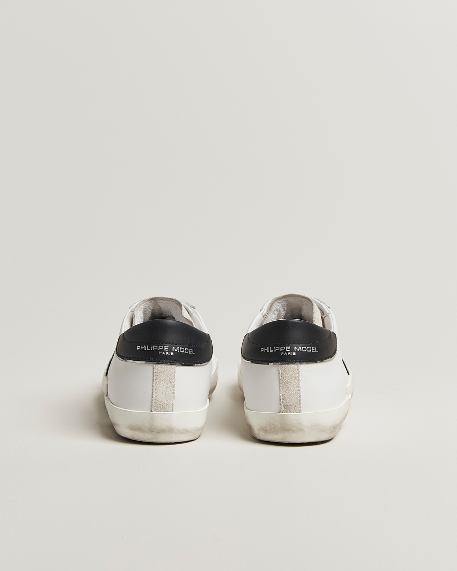 Men | Sneakers | Philippe Model | Prsx Low Top Leather Sneakers White/Black