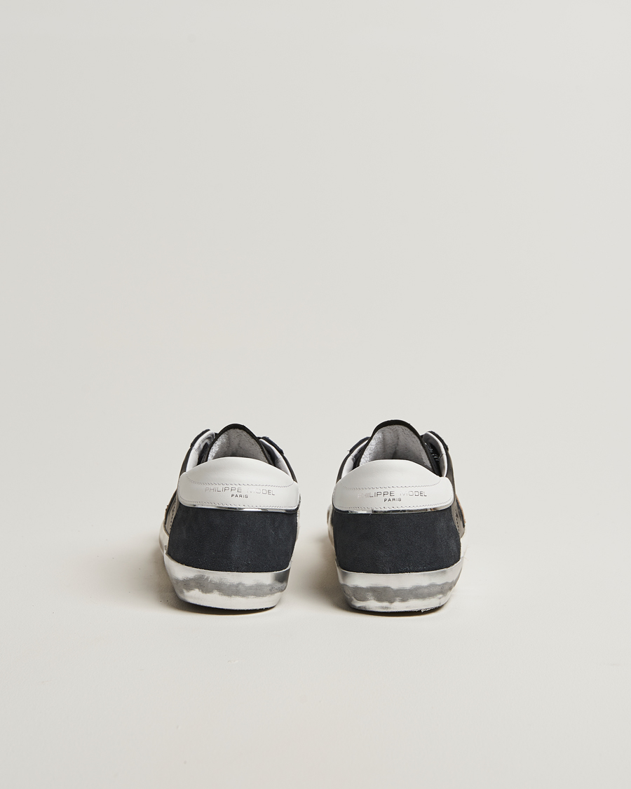 Men | Sneakers | Philippe Model | Prsx Low Top Leather Sneakers Black/Silver
