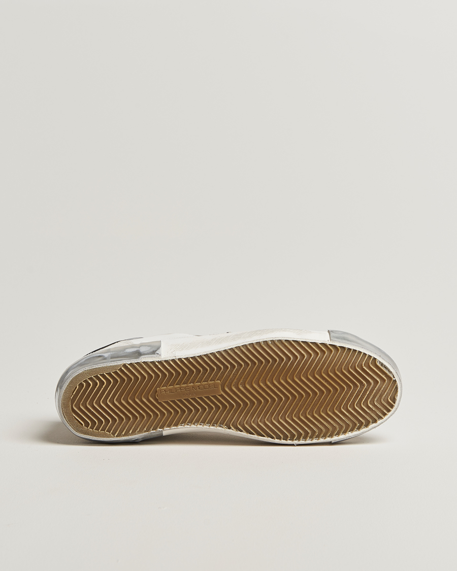Men | Sneakers | Philippe Model | Prsx Low Top Leather Sneakers White/Silver