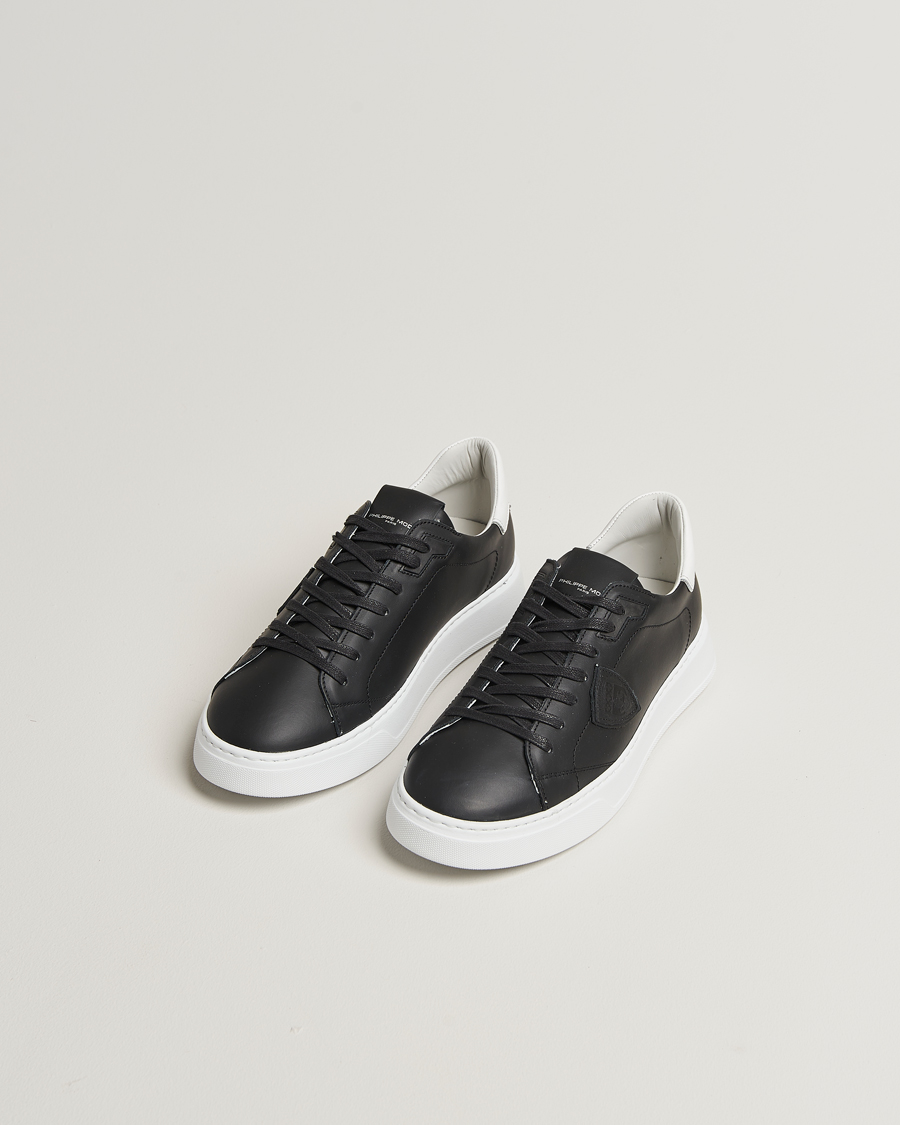 Men | Sneakers | Philippe Model | Temple Low Top Leather Sneakers Black