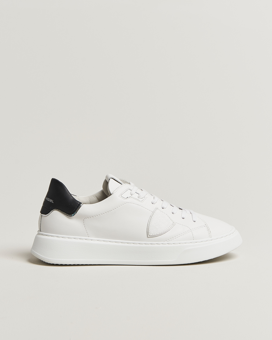 Men | Sneakers | Philippe Model | Temple Low Top Leather Sneakers White/Black