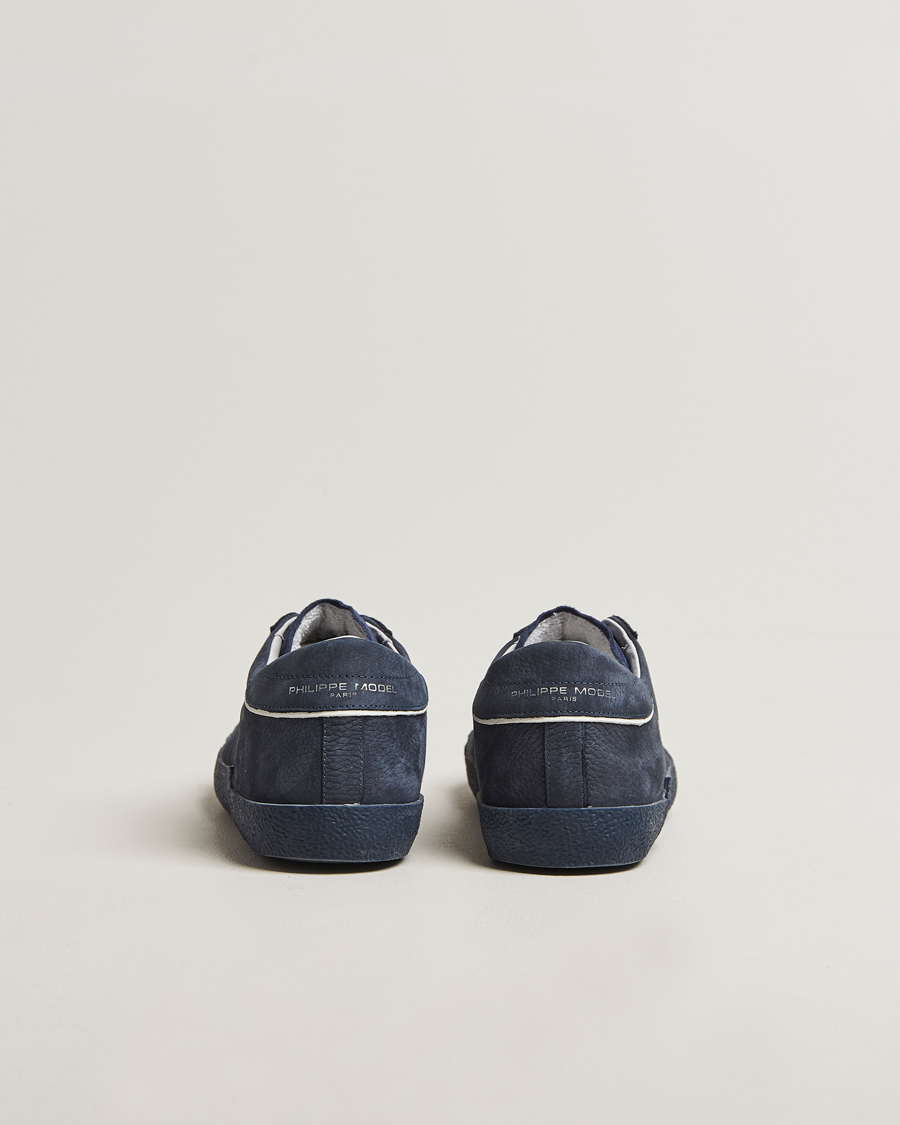Men | Sneakers | Philippe Model | Prsx Low Top Vintage Leather Sneakers Navy