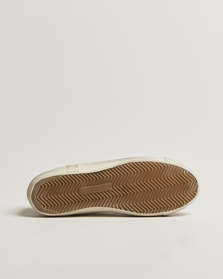 Men | Sneakers | Philippe Model | Prsx Low Top Mix Leather Sneakers White/Green