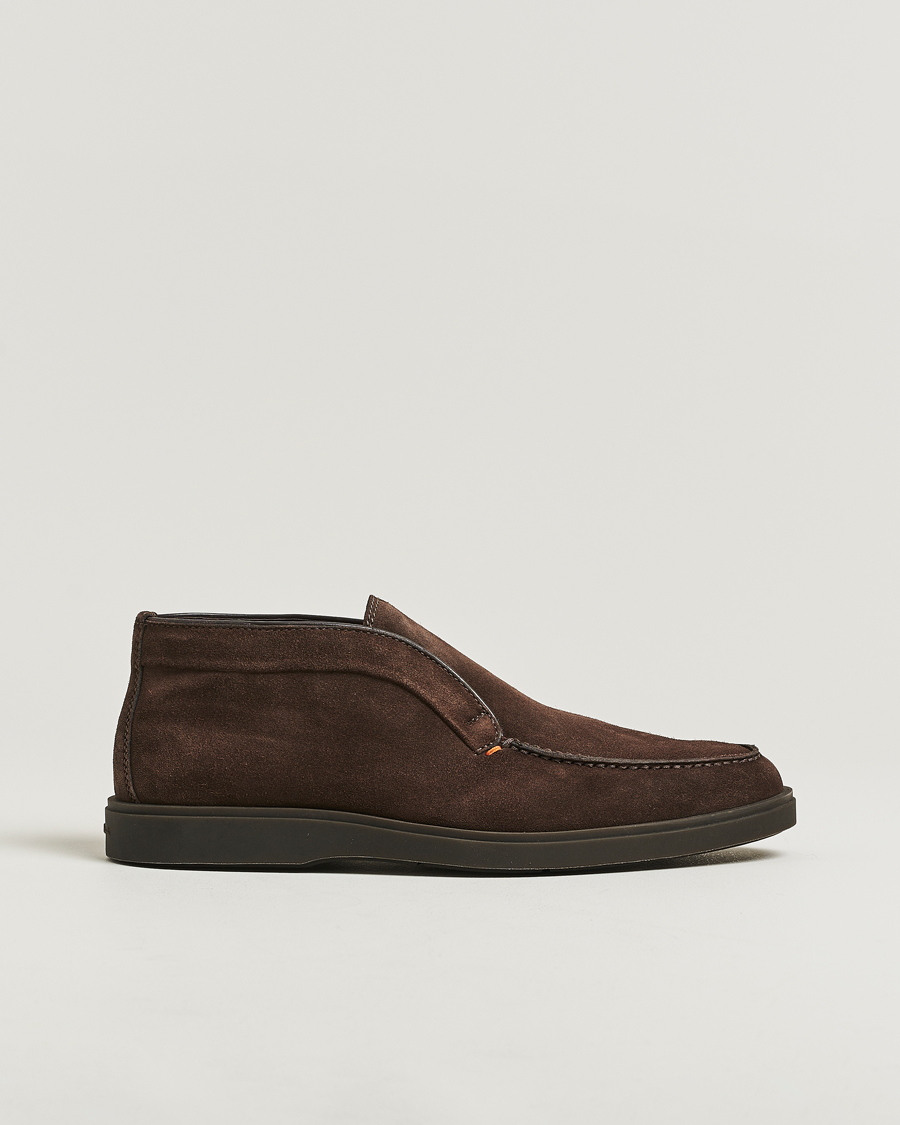 Men | Boots | Santoni | Detroit Chukka Boots Dark Brown Suede