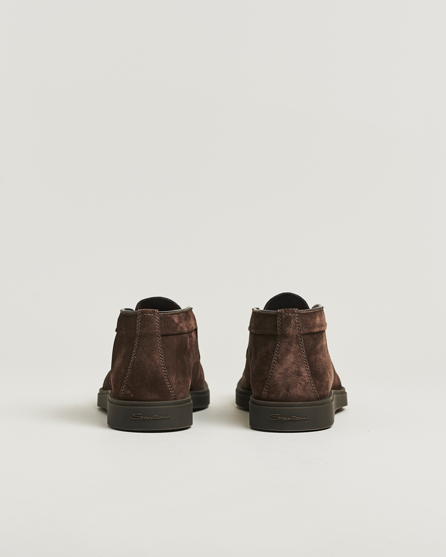 Men | Boots | Santoni | Detroit Chukka Boots Dark Brown Suede