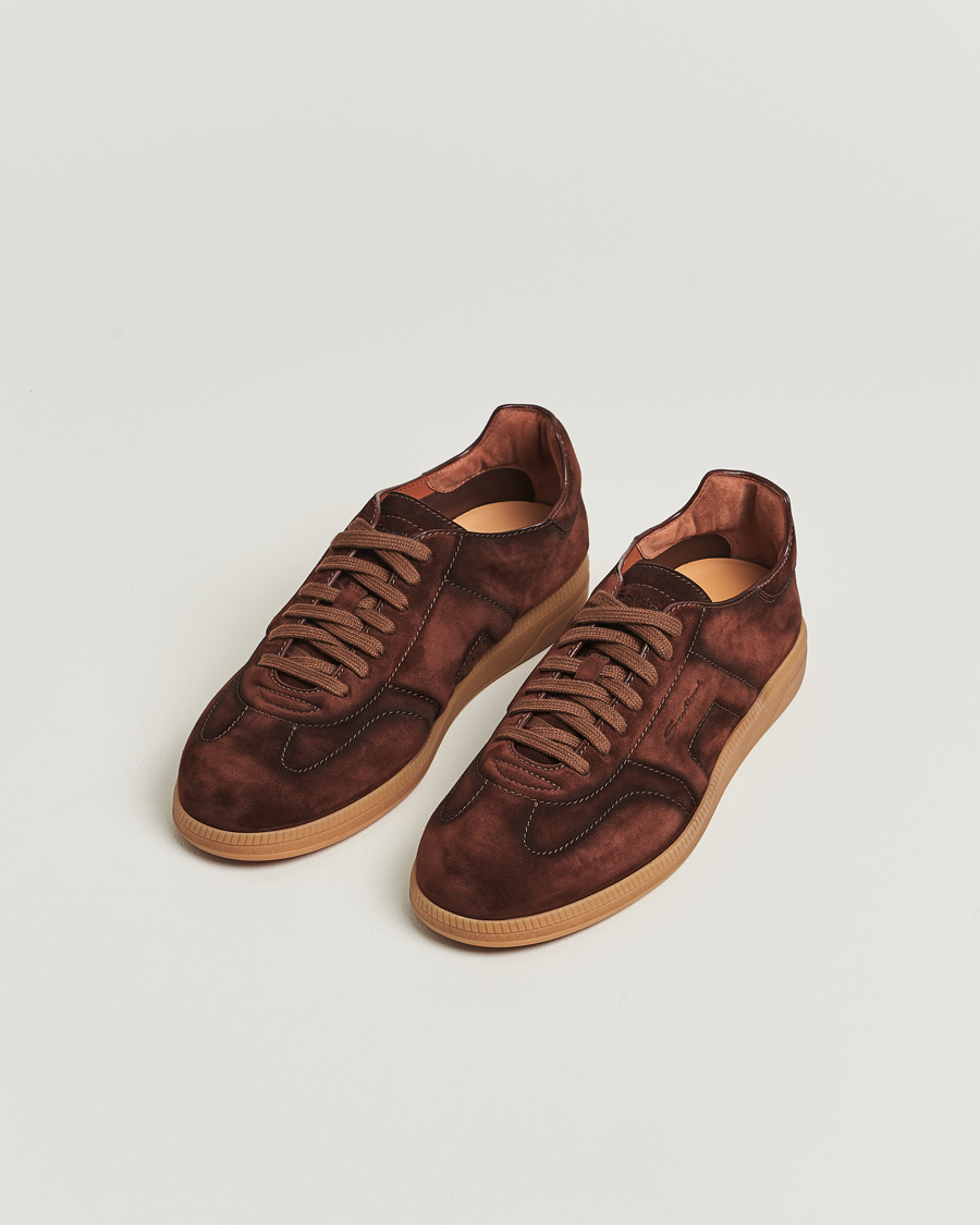 Men | Sneakers | Santoni | Oly Sneakers Dark Brown Suede