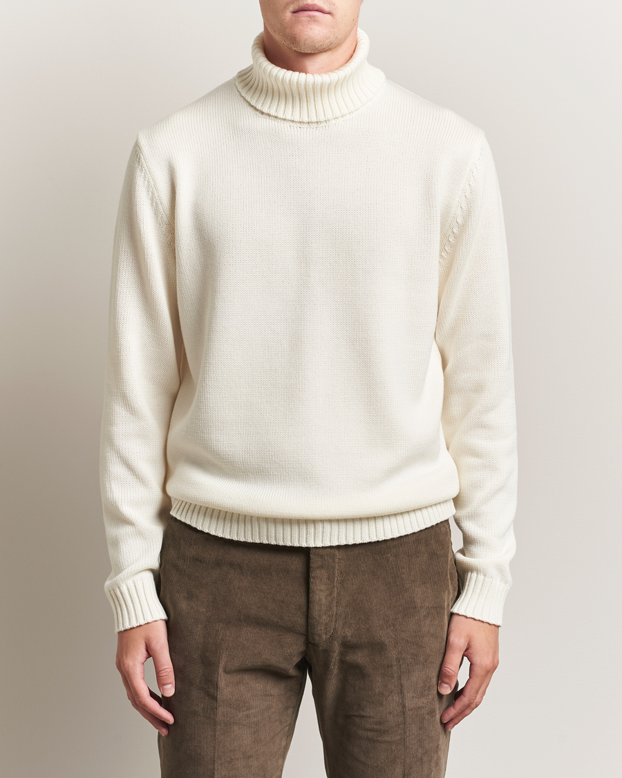 Men | Sweaters & Knitwear | Zanone | Virgin Merino Wool Rollneck Latte