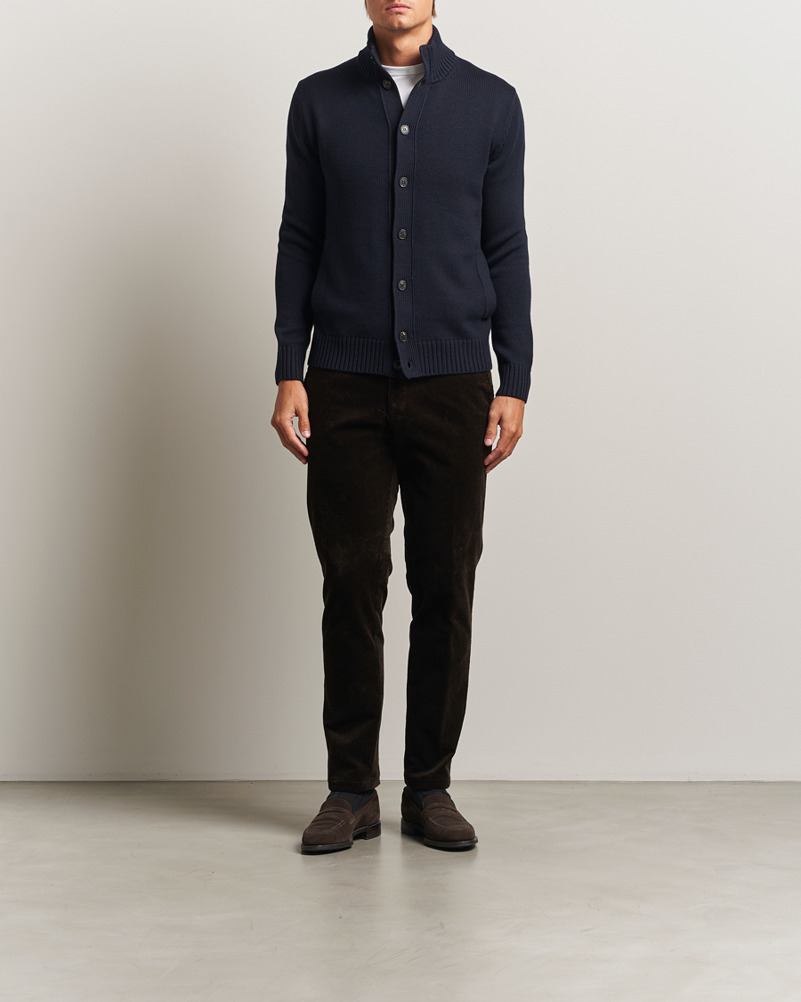 Men | Sweaters & Knitwear | Zanone | Virgin Merino Wool Chioto Navy