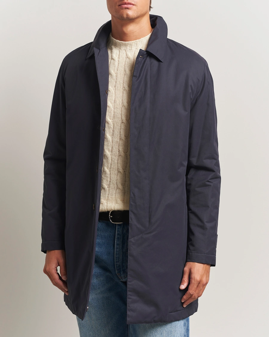 Men | Coats & Jackets | Valstar | Milano Padded Rain Coat Navy