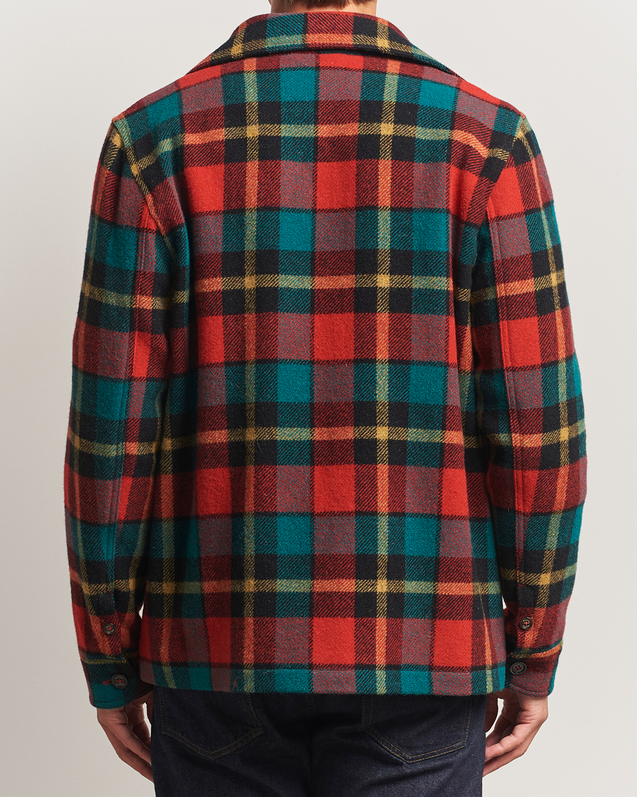 Men | Coats & Jackets | Valstar | Wool Plaid Shirt Jacket Black/Red