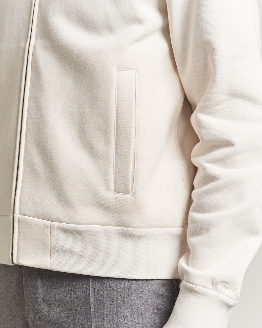 Men | Sweaters & Knitwear | Ralph Lauren Purple Label | Full Zip Cotton Felpa Cream