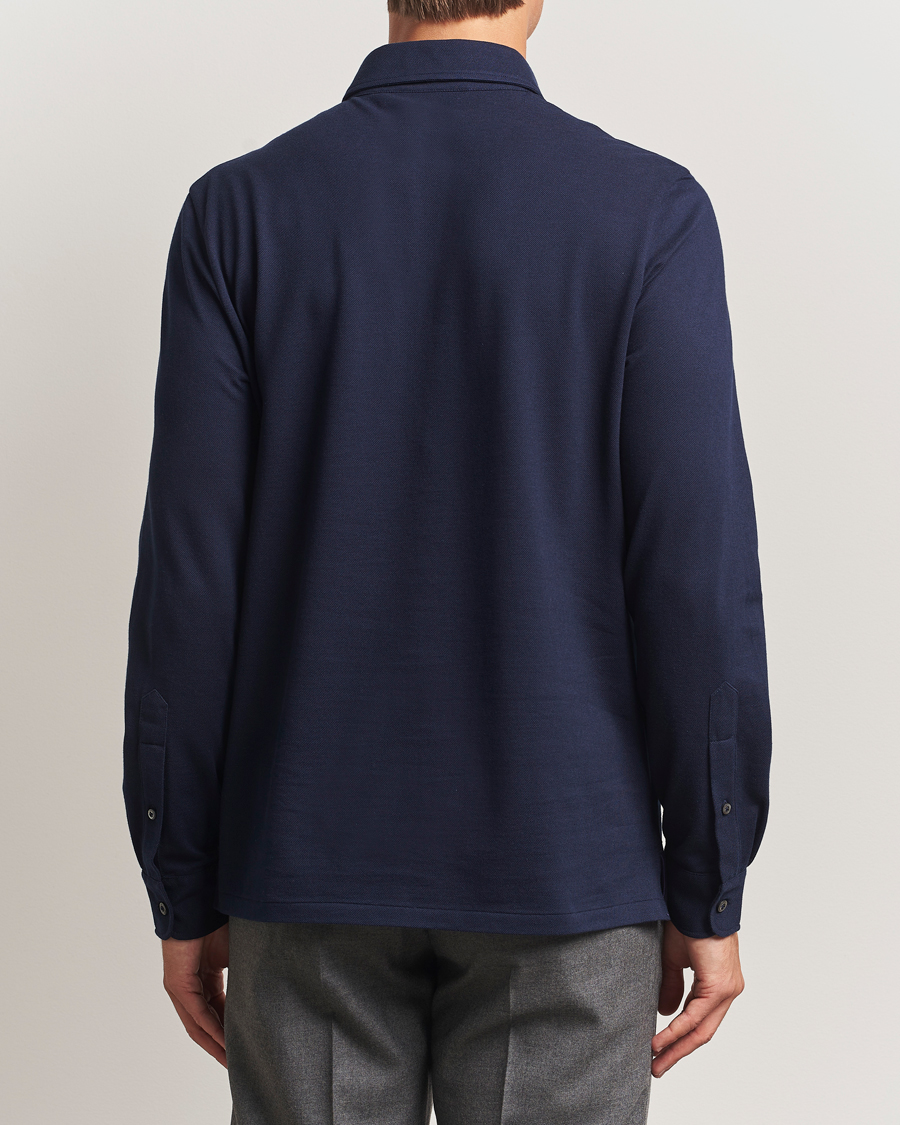 Men | Shirts | Ralph Lauren Purple Label | Long Sleeve Polo Shirt Navy
