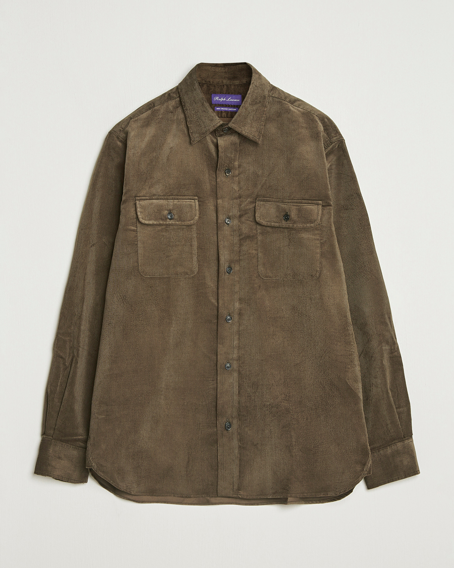 Men | Shirts | Ralph Lauren Purple Label | Corduroy Overshirt Loden