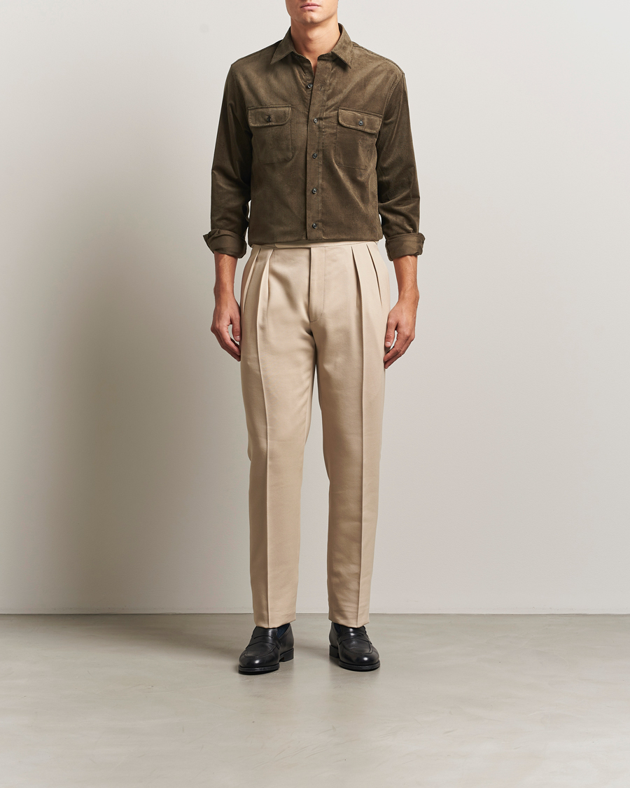 Men | Shirts | Ralph Lauren Purple Label | Corduroy Overshirt Loden