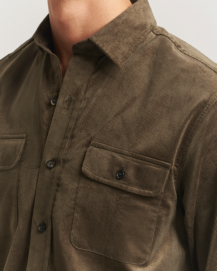 Men | Shirts | Ralph Lauren Purple Label | Corduroy Overshirt Loden
