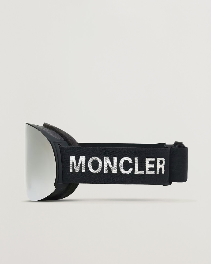 Men | Sunglasses | Moncler Lunettes | 0ME8017 Ski Goggles Black/Silver