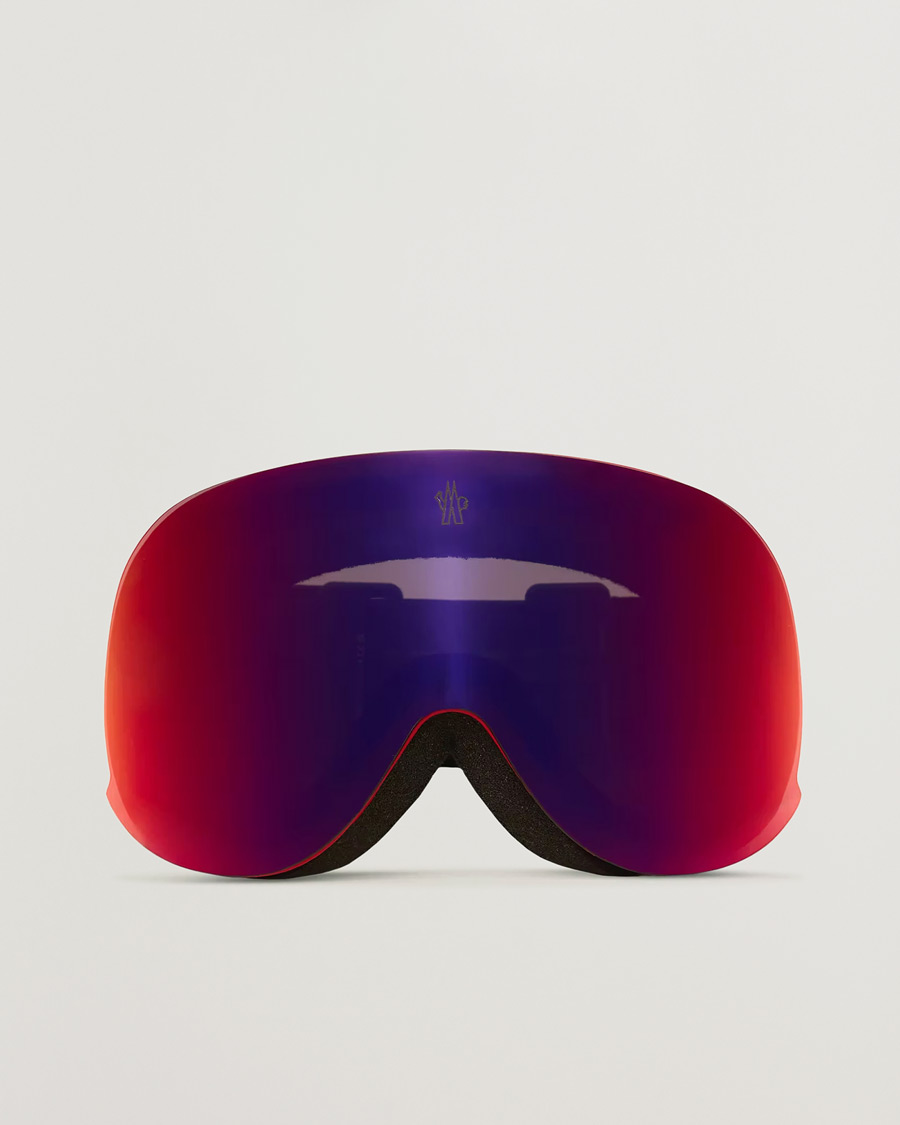 Men | Sunglasses | Moncler Lunettes | 0ME8017 Ski Goggles Black/Red