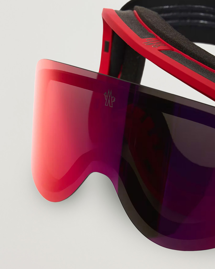 Men | Sunglasses | Moncler Lunettes | 0ME8017 Ski Goggles Black/Red