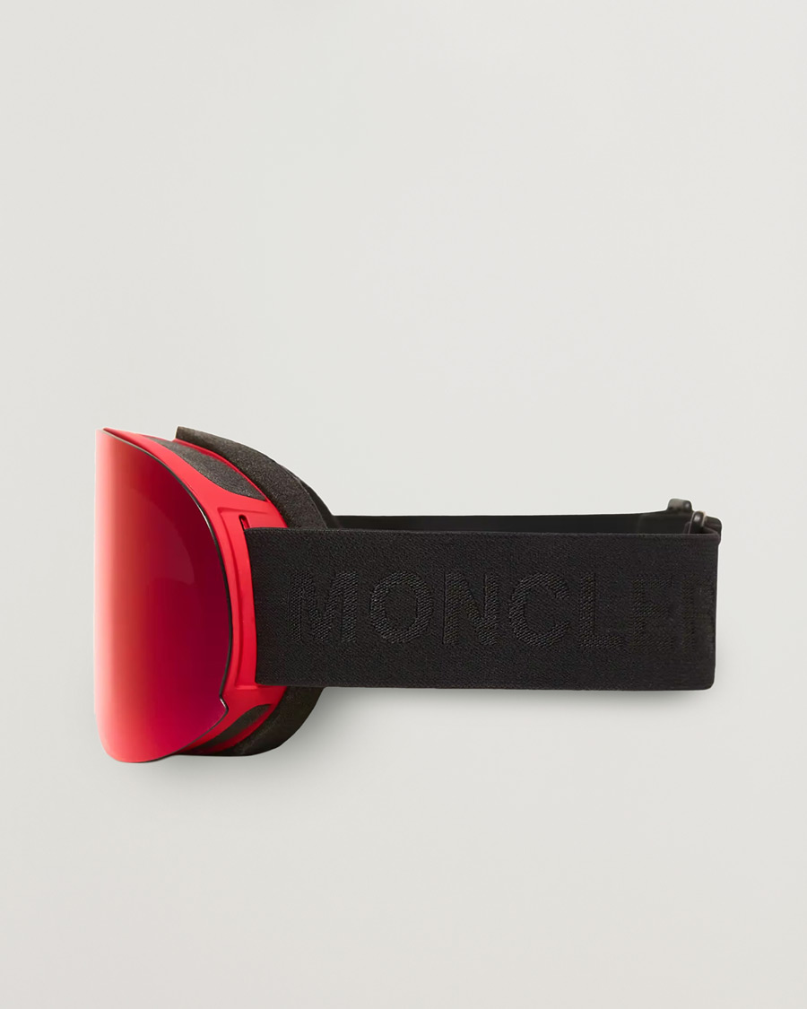 Men | Sunglasses | Moncler Lunettes | 0ME8017 Ski Goggles Black/Red