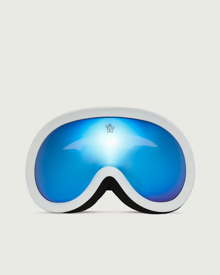 Men | Sunglasses | Moncler Lunettes | 0ME8018 Ski Goggles White/Blue