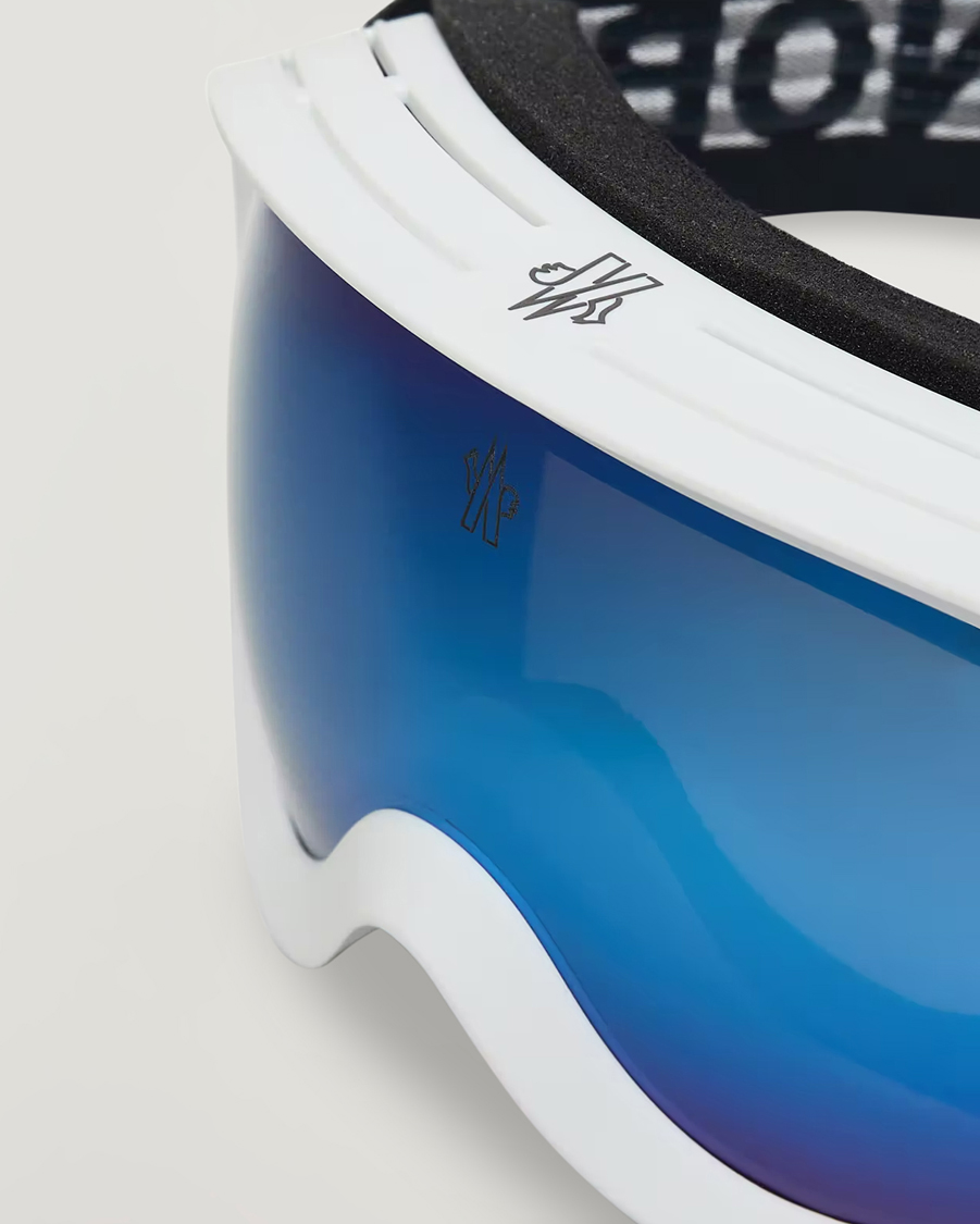 Men | Sunglasses | Moncler Lunettes | 0ME8018 Ski Goggles White/Blue