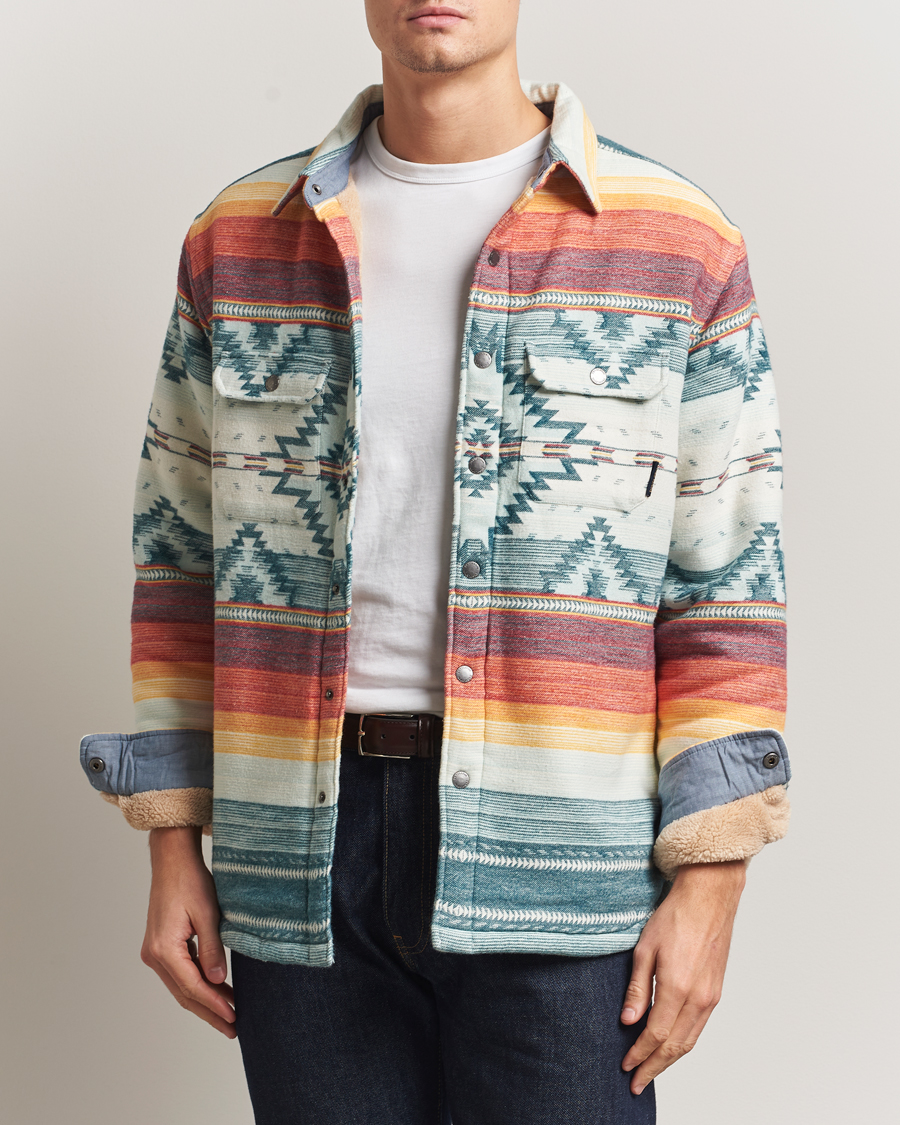 Men | Sweaters & Knitwear | Pendleton | Bay City Teddy Lined Shirt Jacket Saltillo Stripe