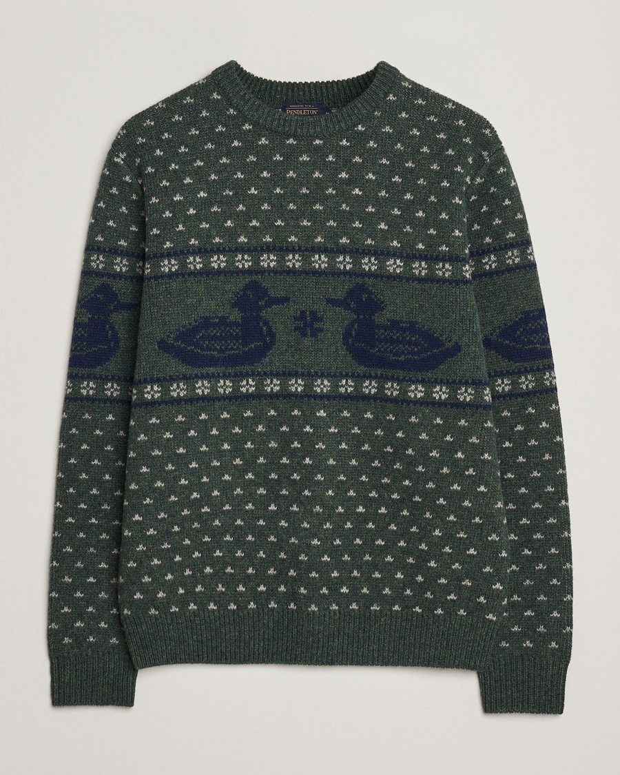 Men | Sweaters & Knitwear | Pendleton | Wool Duck Sweater Green