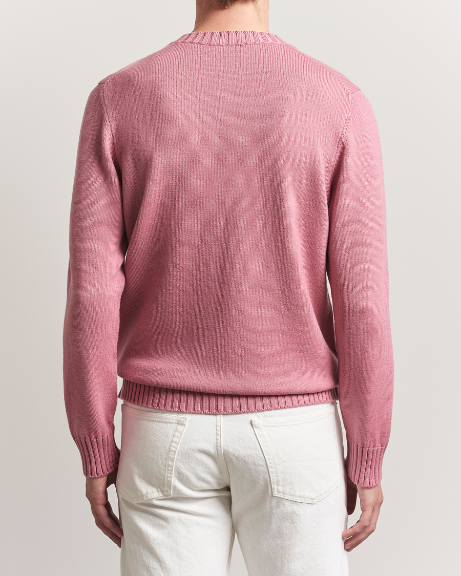 Men | Sweaters & Knitwear | Piacenza Cashmere | Brushed Wool Crew Neck Pink