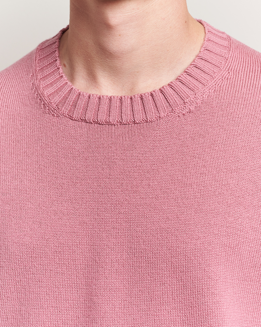 Men | Sweaters & Knitwear | Piacenza Cashmere | Brushed Wool Crew Neck Pink