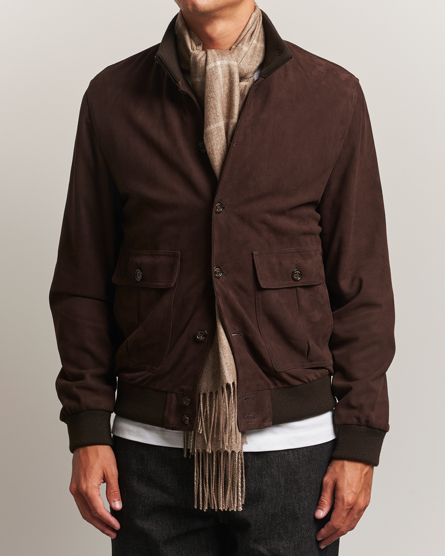 Men | Scarves | Piacenza Cashmere | Cashmere/Silk Window Pane Scarf Beige