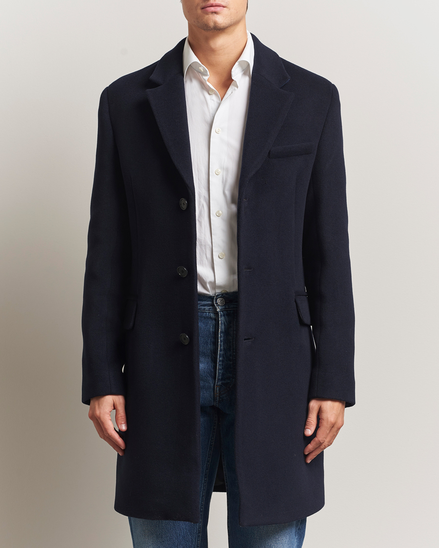 Men | Coats & Jackets | Filippa K | William Wool Coat Navy