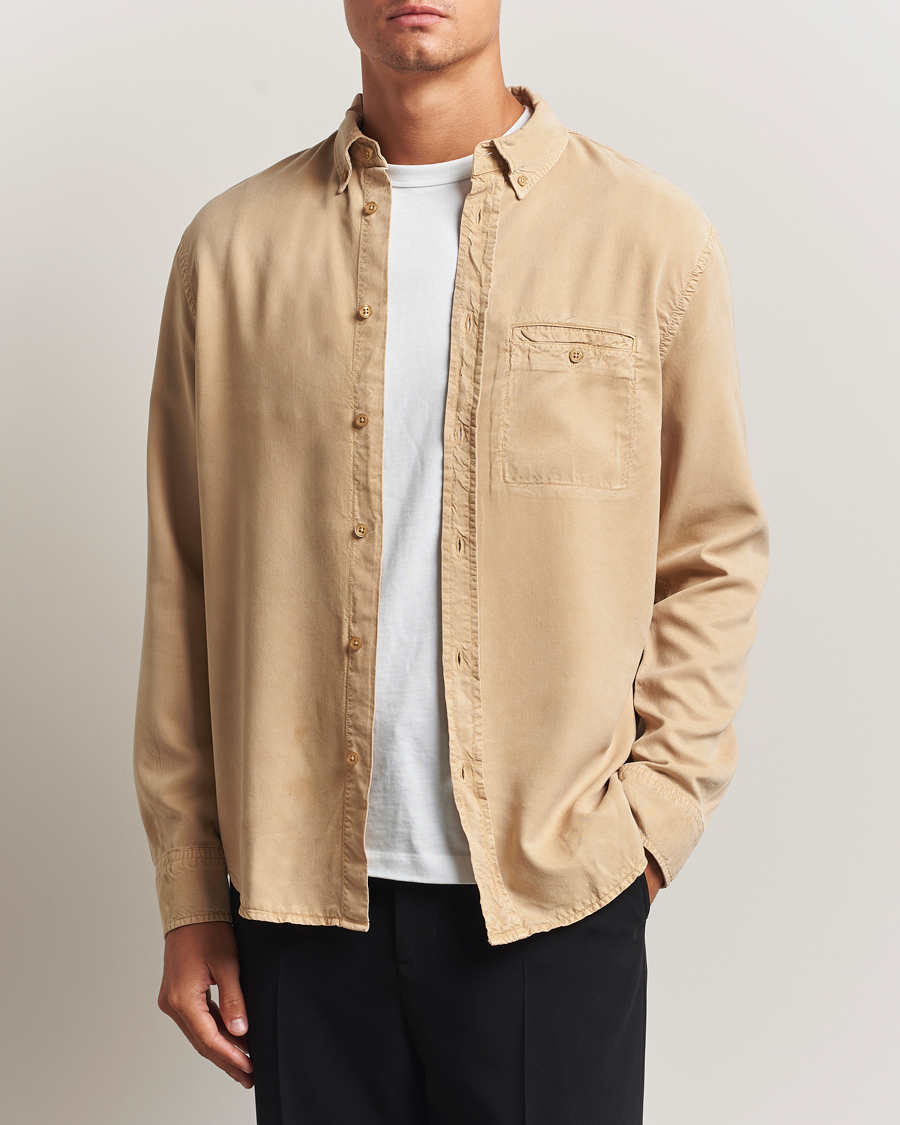 Men | Shirts | Filippa K | Zachary Lyocell Shirt Latte Beige