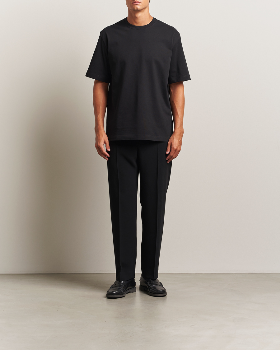 Men | T-Shirts | Filippa K | Heavy Cotton Crew Neck T-Shirt Black