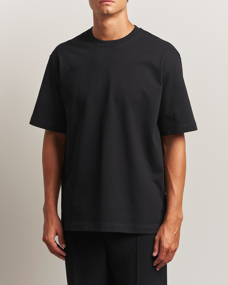 Men | T-Shirts | Filippa K | Heavy Cotton Crew Neck T-Shirt Black