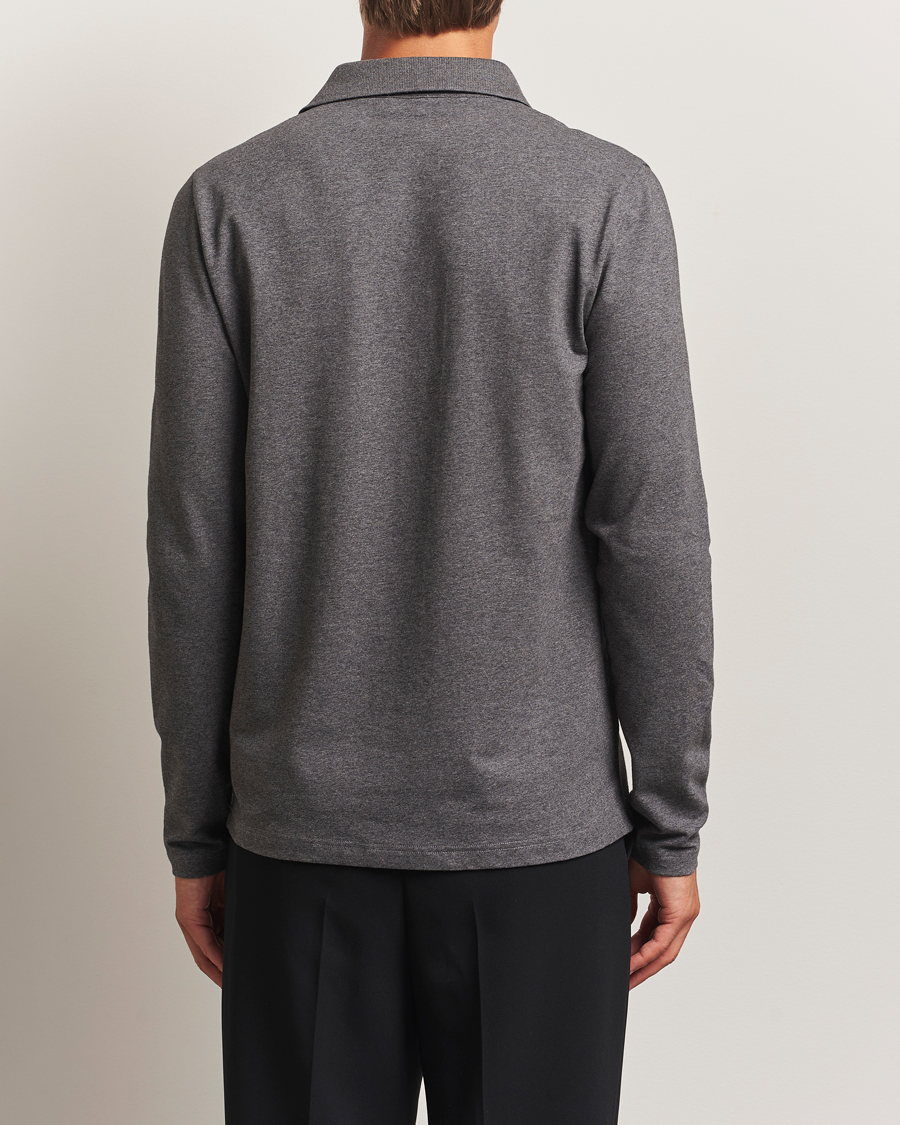 Men | Polo Shirts | Filippa K | Luke Lycra Polo Shirt Anthracite Melange
