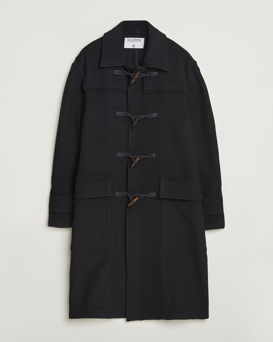 Men | Coats & Jackets | Filippa K | Monty Wool Duffle Coat Black