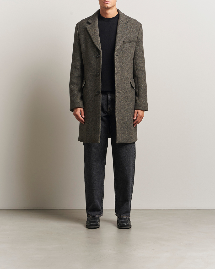Men | Coats & Jackets | Filippa K | William Wool Textured Coat Driftwood