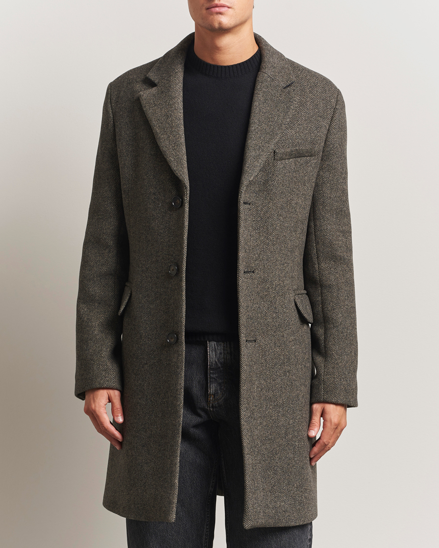 Men | Coats & Jackets | Filippa K | William Wool Textured Coat Driftwood