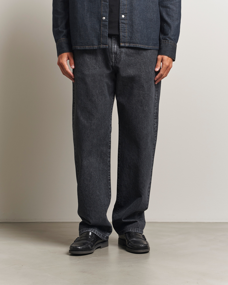 Men | Shirts | Filippa K | Loose Fit Workwear Jeans Washed Black
