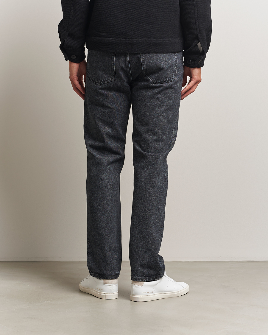 Men | Trousers | Filippa K | Tapered Cropped Jeans Washed Black