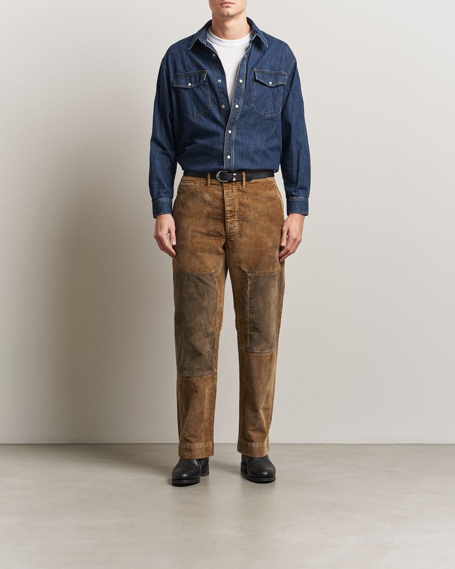 Men | Trousers | RRL | Repaired Field Chino Faded Tan