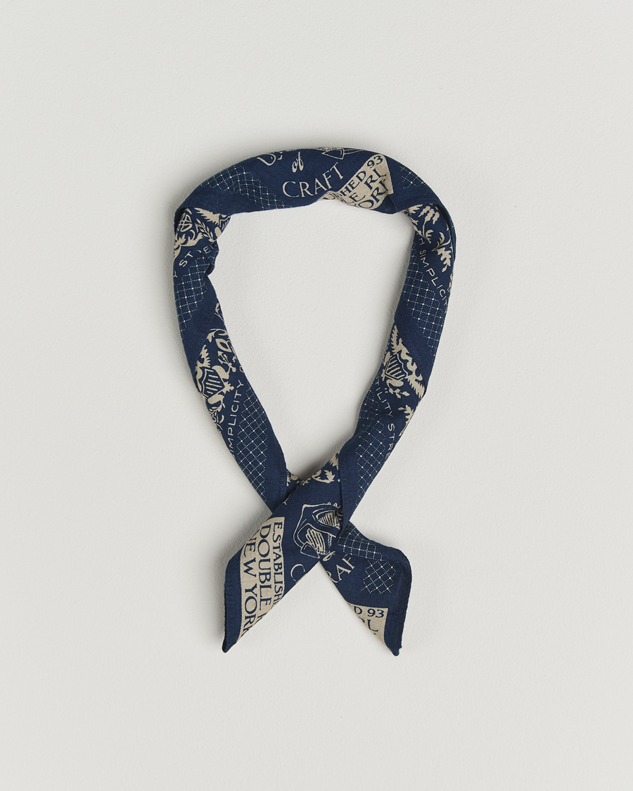 Men | Pocket Squares | RRL | Ried Bandana Indigo/Cream