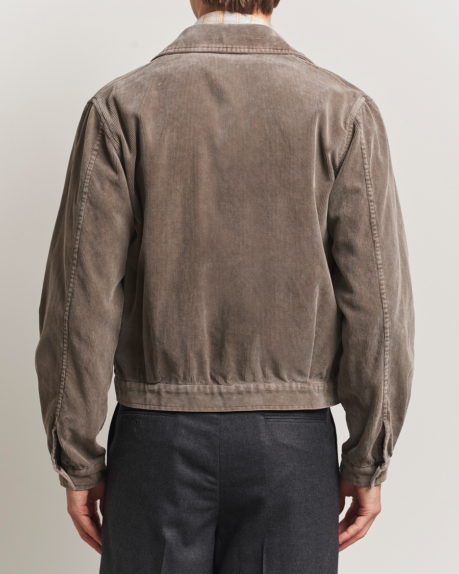 Men | Coats & Jackets | Auralee | Corduroy Bomber Jacket Olive