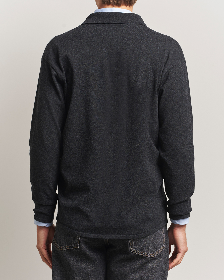 Men | Sweaters & Knitwear | Auralee | Wool Knit Shirt Cardigan Charcoal