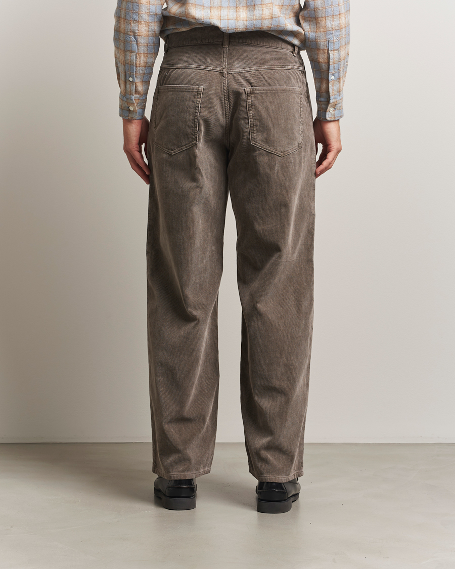 Men | Trousers | Auralee | Dyed Corduroy 5-Pocket Pants Olive