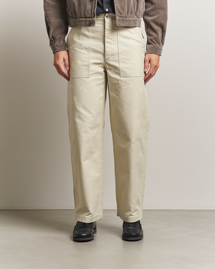Men | Trousers | Auralee | Bleached Satin Baker Pants Ivory