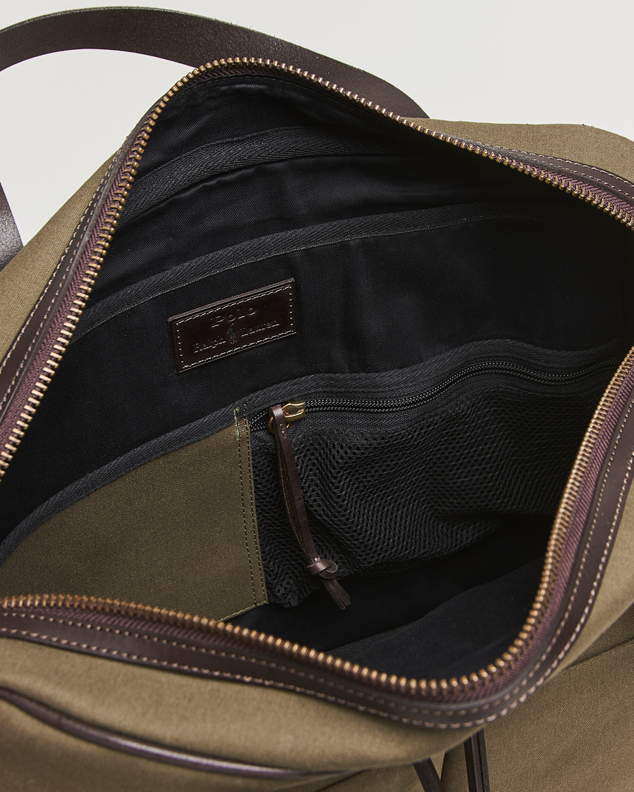 Men | Bags | Polo Ralph Lauren | Commuter Canvas Messenger Bag Defender Green/Brown