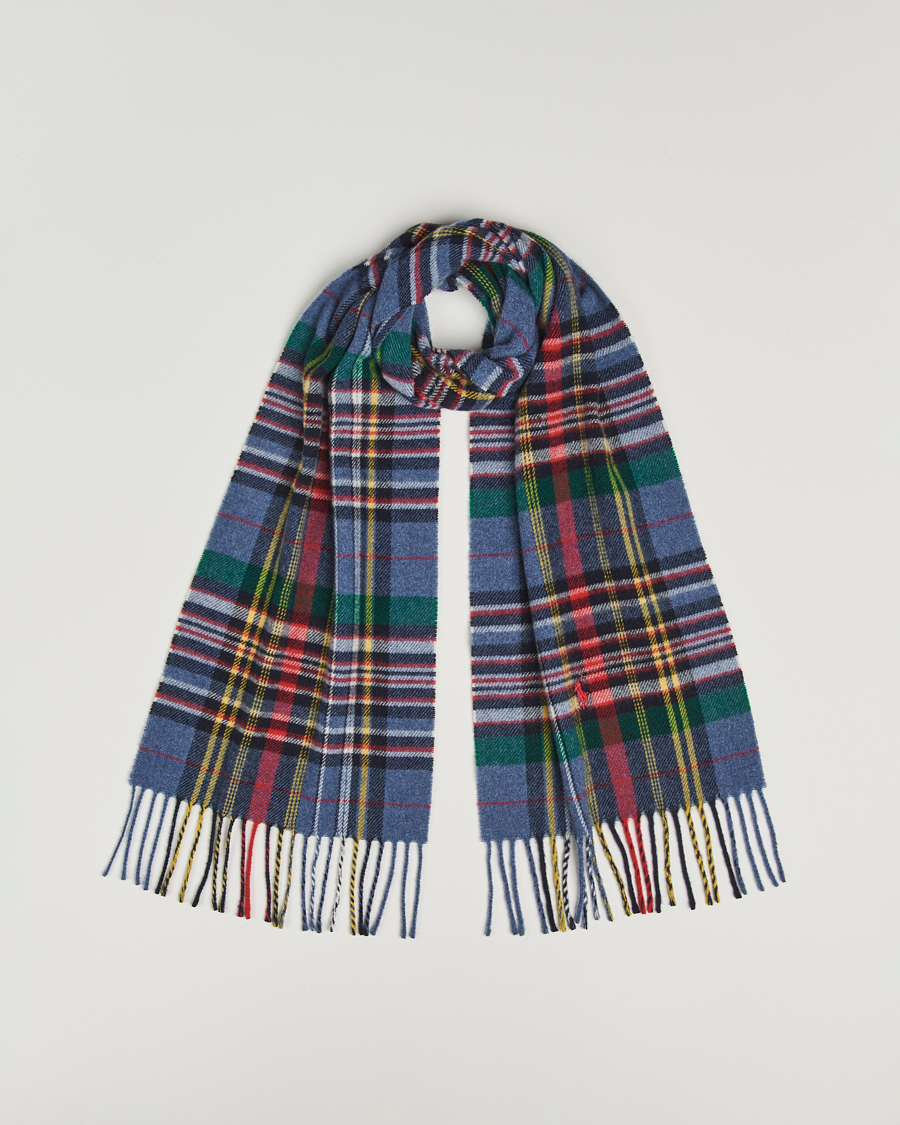 Men | Polo Ralph Lauren Classic Wool Scarf Blue Multi | Polo Ralph Lauren | Classic Wool Scarf Blue Multi